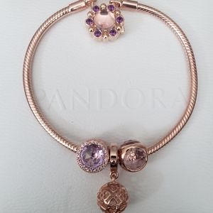 ❤️ 4pc Authentic Pandora ROSE LOVE BRACELET GIFT 🎁 SET